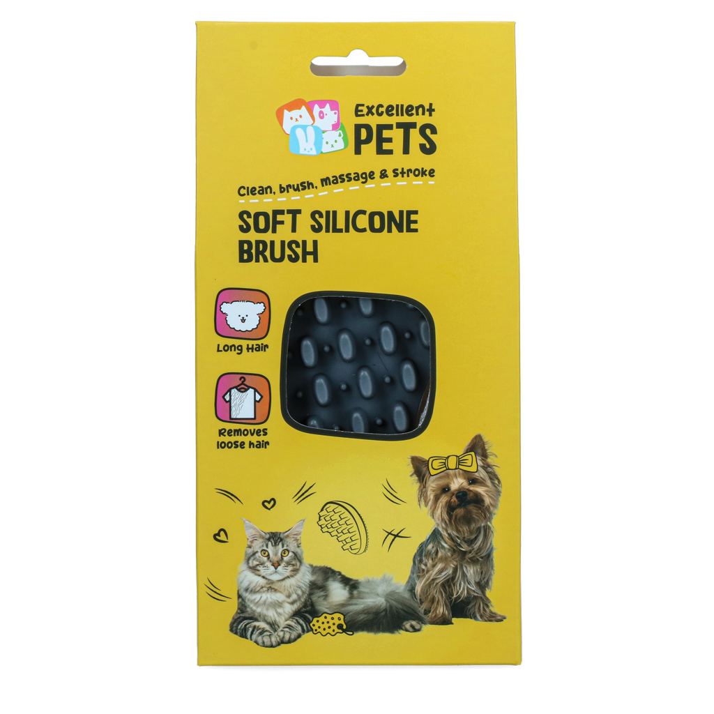 Excellent Pets Soft Silicone Brush Lang haar