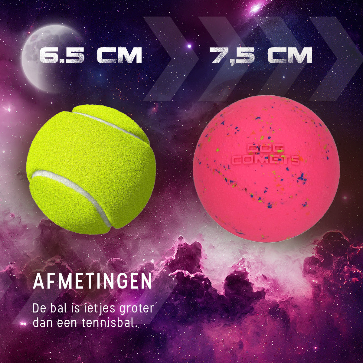 Dog Comets Stardust Roze L