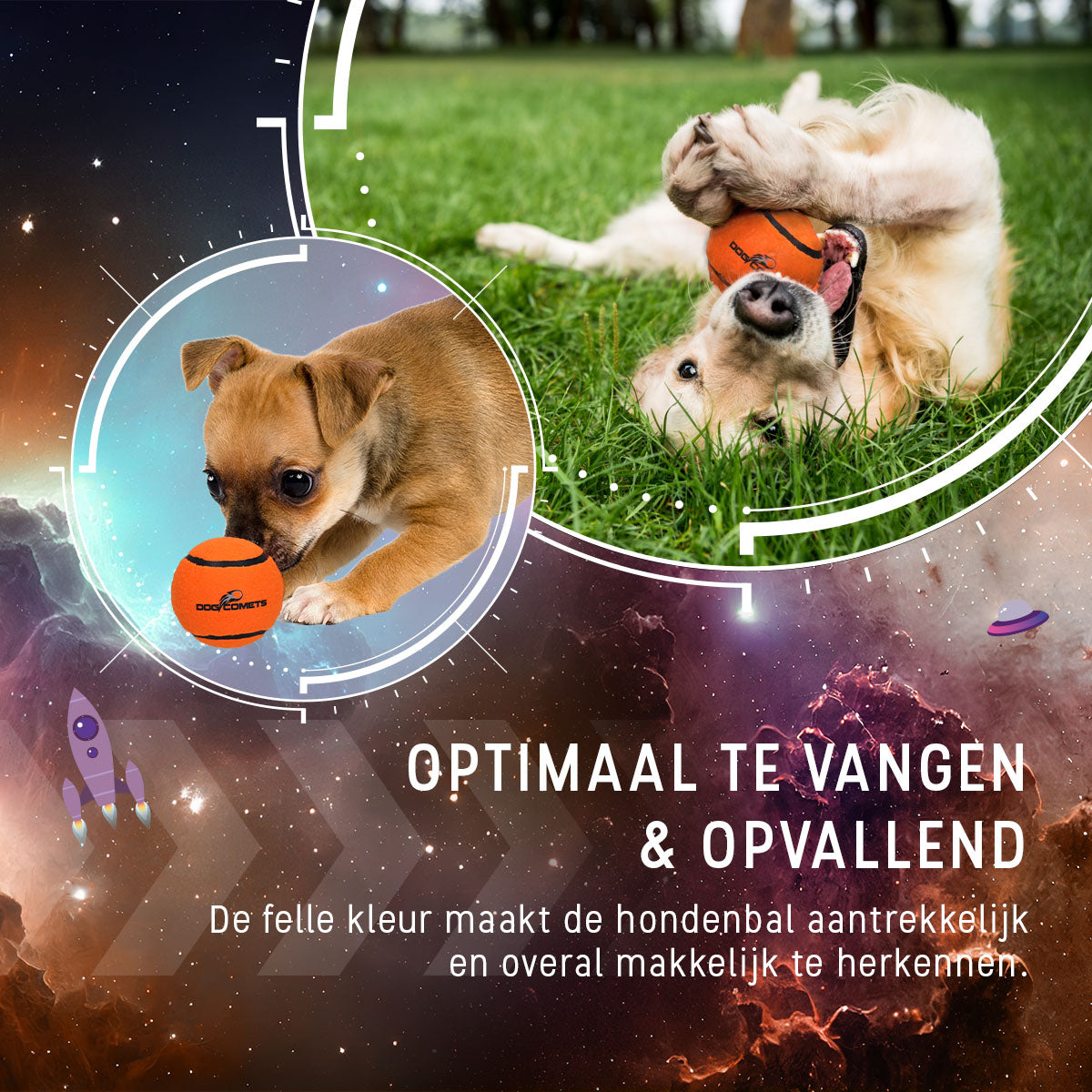 Dog Comets Tennisbal Starlight S Oranje