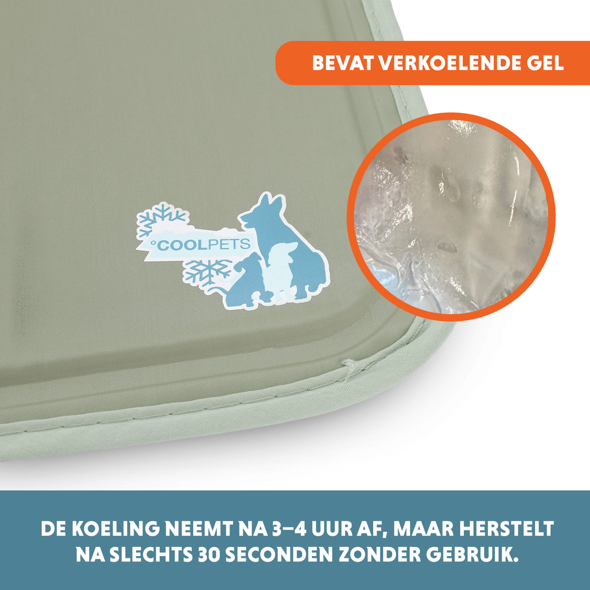 Coolpets Gel Cooling Mat Olijfgroen XL