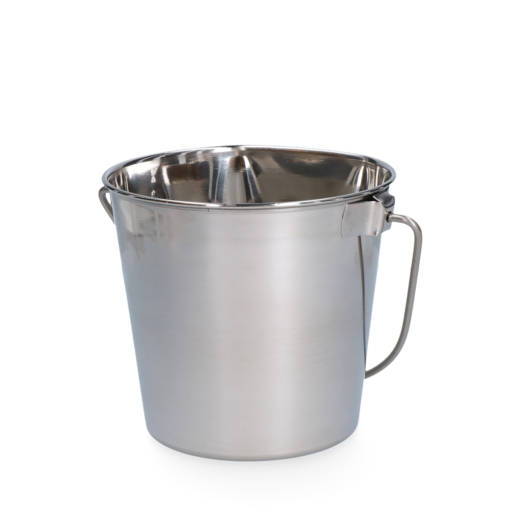 Emmer RVS met platte zijde 0,95 l
