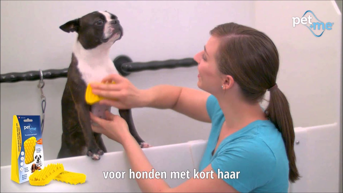 Pet+Me Dog Hair Brush Kort haar Geel