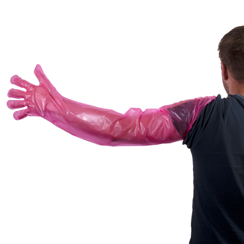 Wegwerphandschoenen Vet Roze