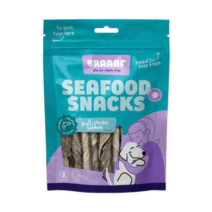 Braaaf Seafood Zalm Roll Sticks - 12 cm