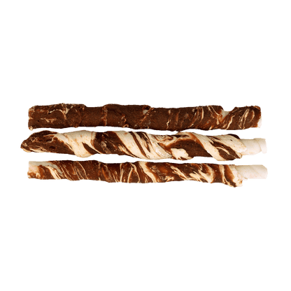 Braaaf Rawhide Twister Rund & Vis (3 st.) - 21 cm