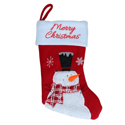 Kerstsokken Christmas Stocking Wooly Snowman