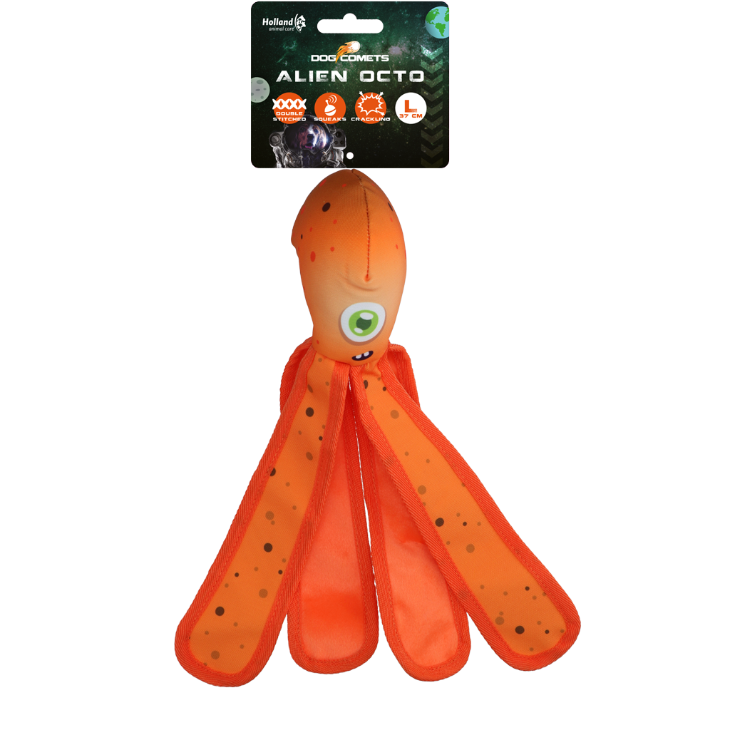 Dog Comets Alien Octo L Oranje