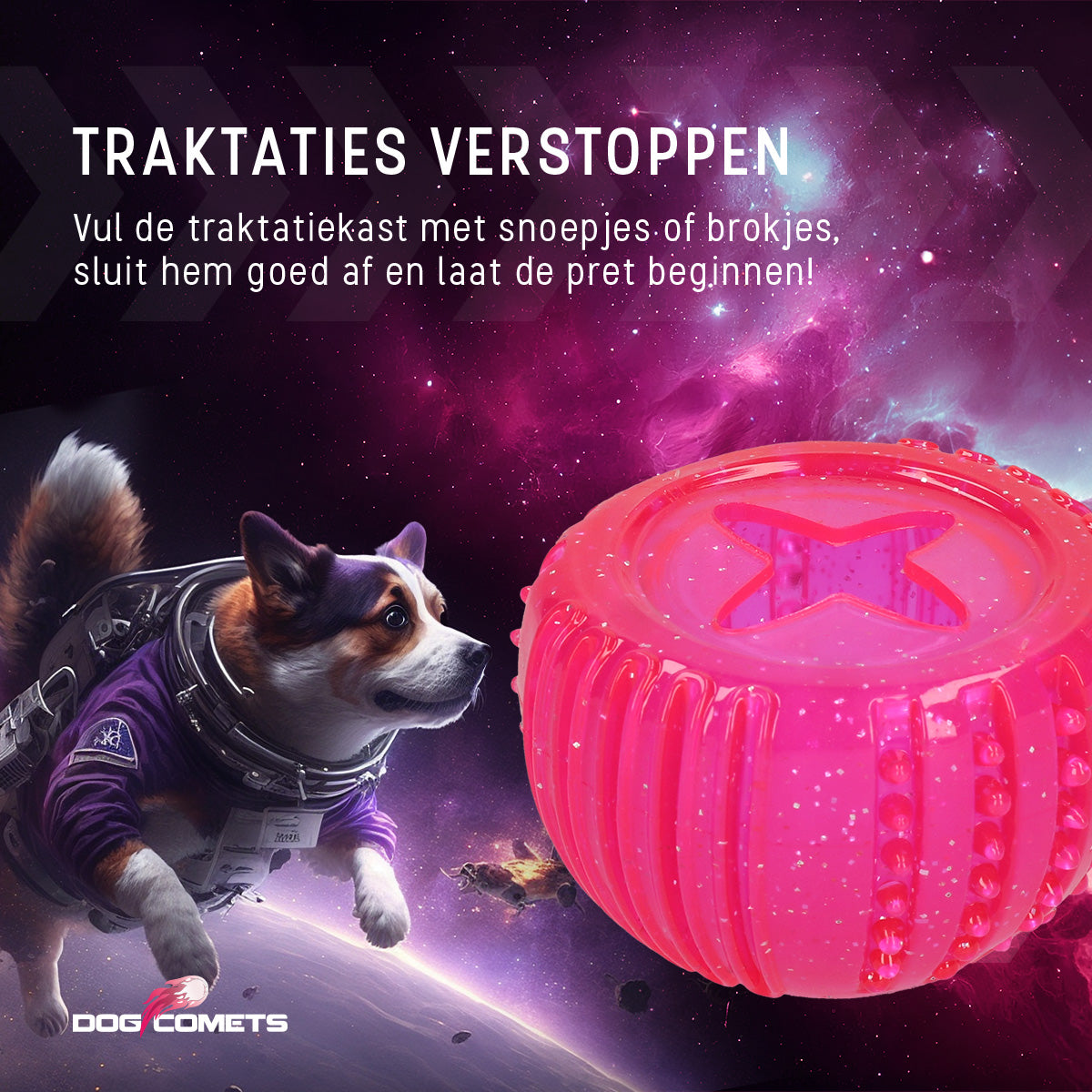 Dog Comets Treat Locker Roze