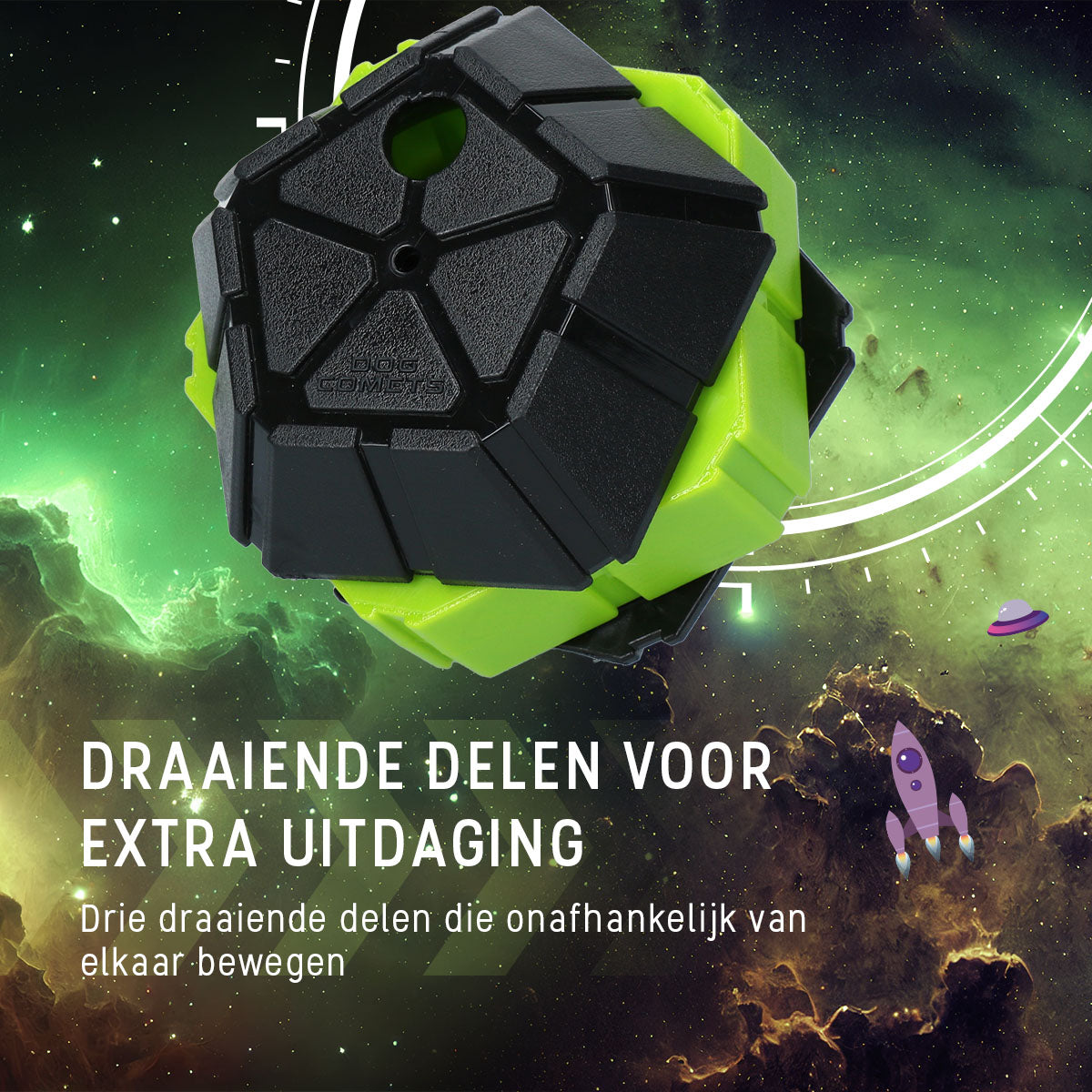 Dog Comets Treat Puzzle Groen