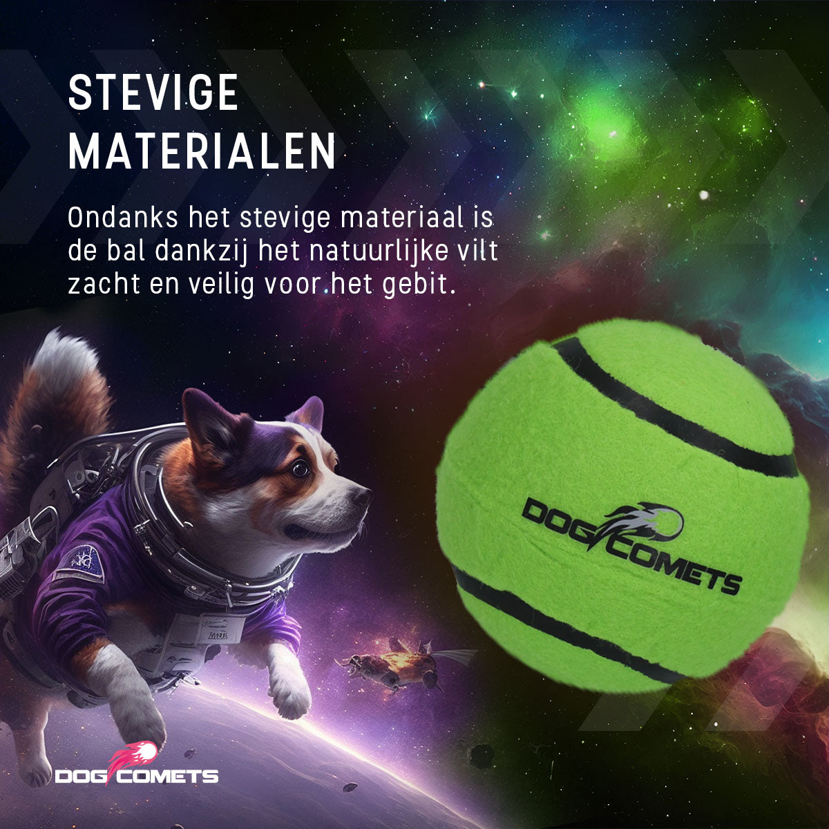Dog Comets Tennisbal Starlight M Groen