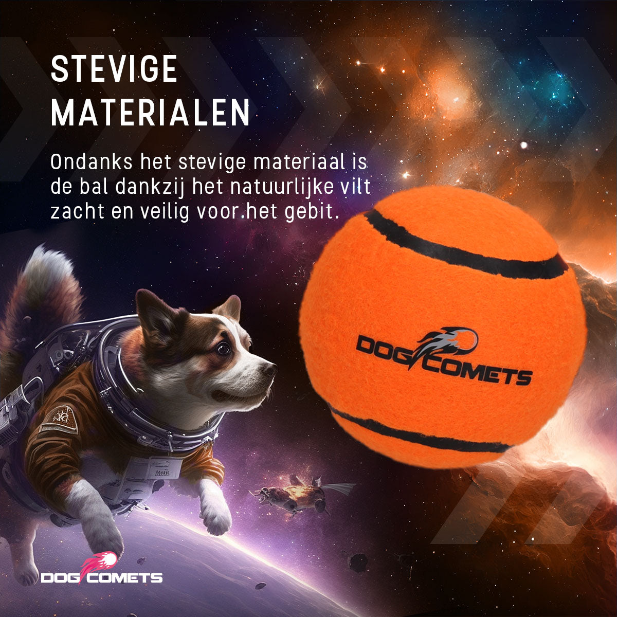 Dog Comets Tennisbal Starlight L Oranje (2-pack)