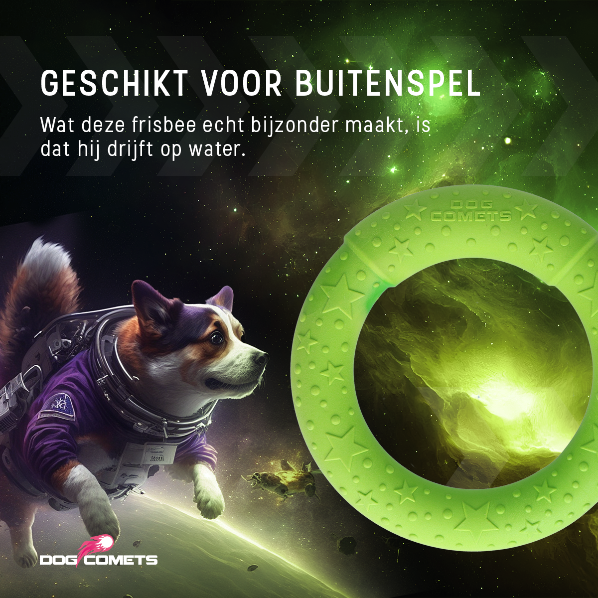 Dog Comets UFO Ring Groen M