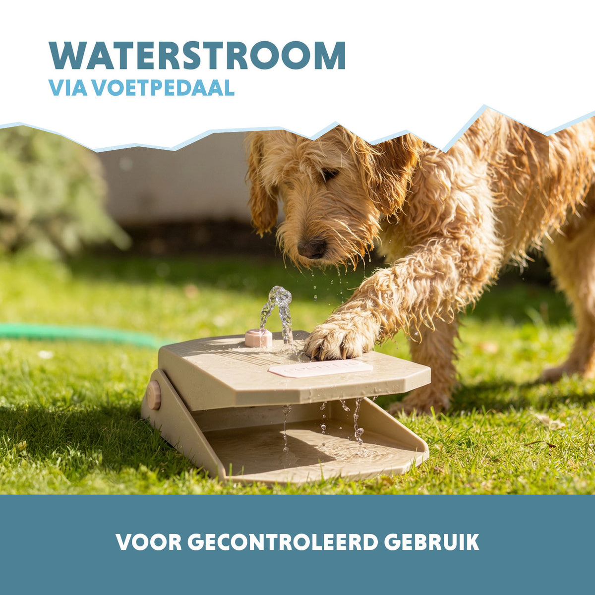 Coolpets Splash Water Fountain Beige