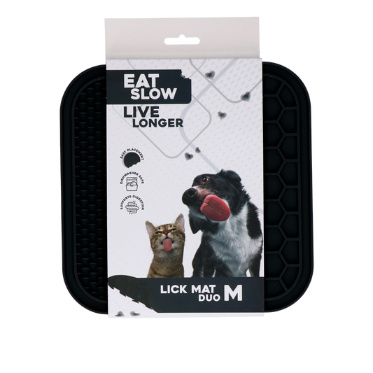 Eat Slow Live Longer Lick Mat Duo M Grijs