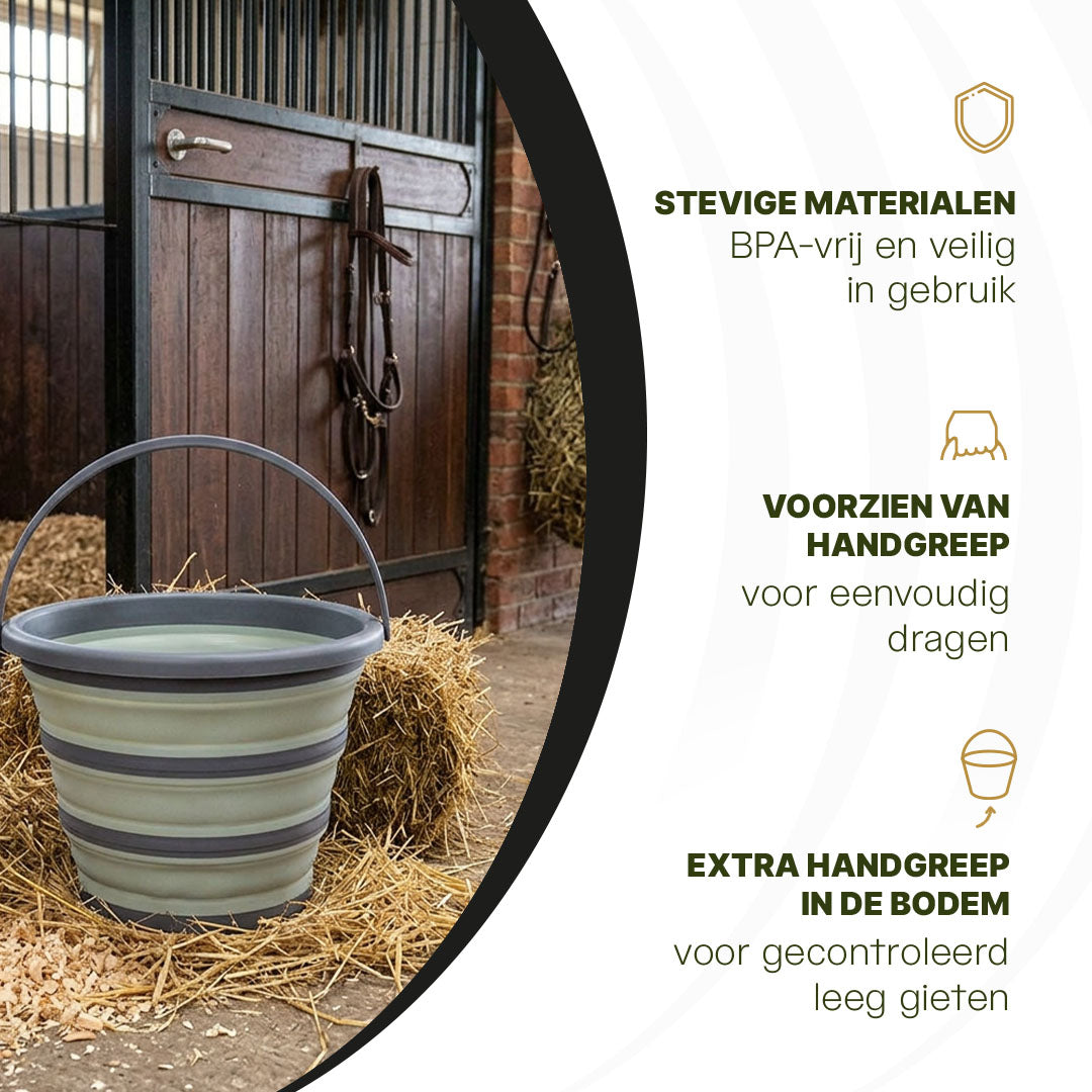 Excellent Horse Vouwbare Emmer Groen/grijs
