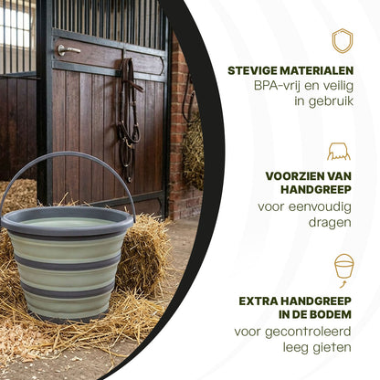 Excellent Horse Vouwbare Emmer Groen/grijs