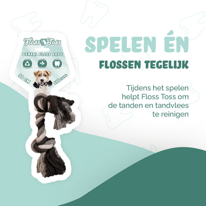 Floss Toss Dental Rope 2 Knot - 30 cm