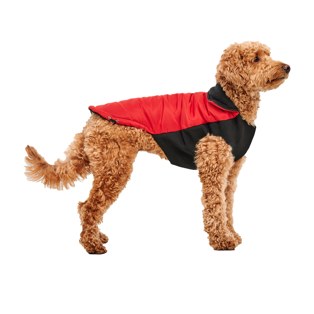 Goo-eez Mock Neck Signature Wrap Jacket M Rood/Zwart