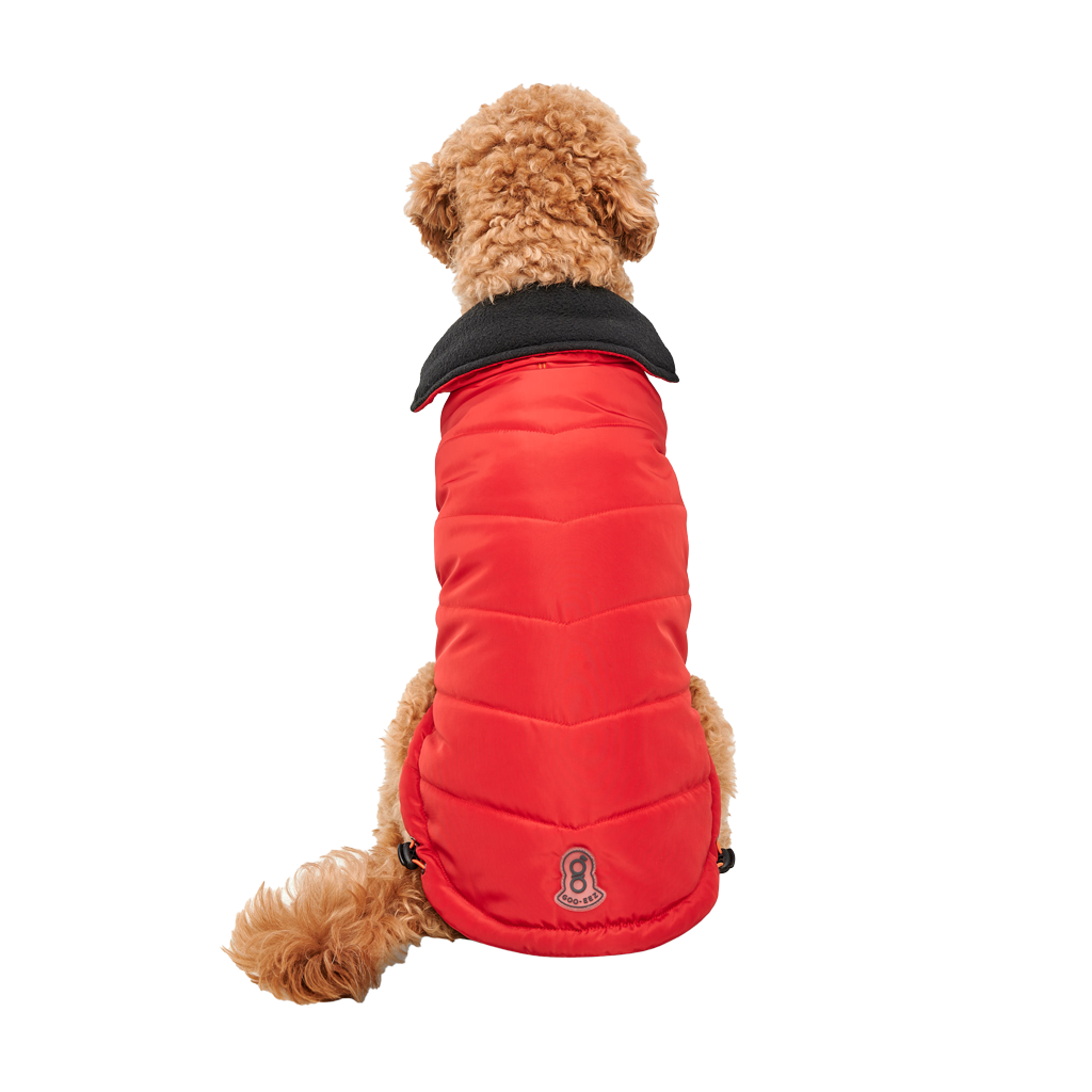 Goo-eez Mock Neck Signature Wrap Jacket M Rood/Zwart