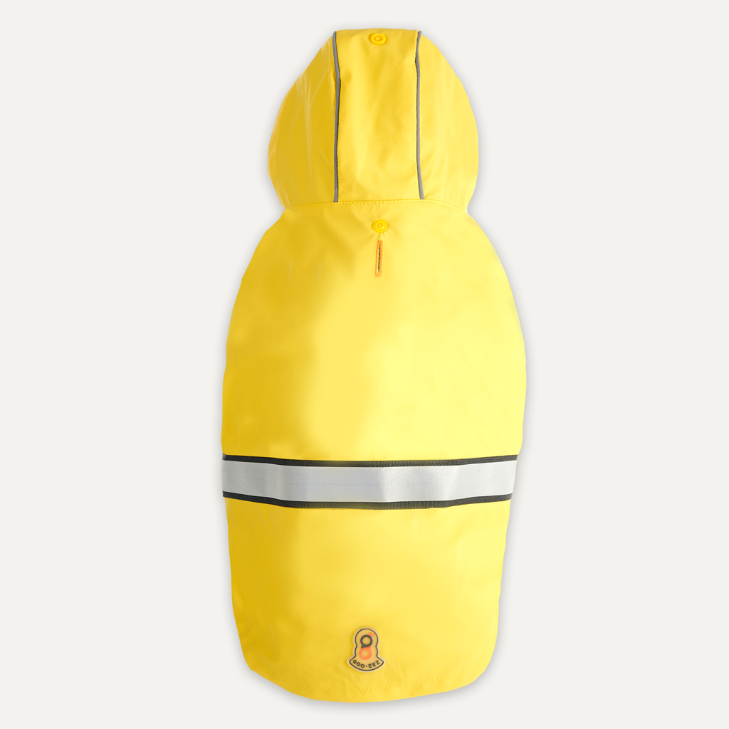 Goo-eez Reflective Hooded Raincoat L Geel/Grijs