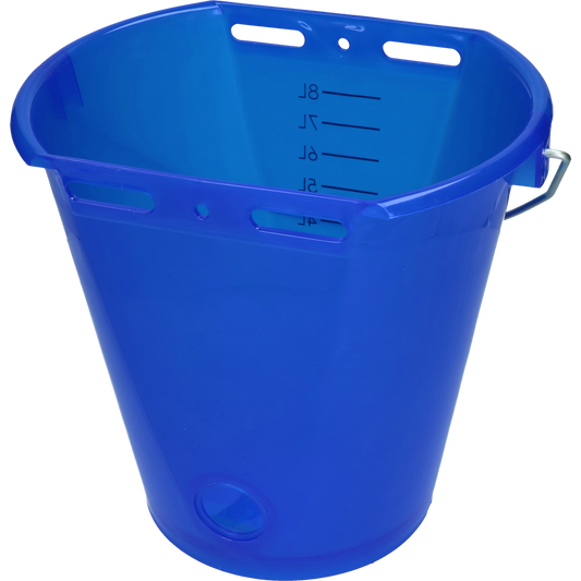 Kalveremmer wit transparant 2-zijdig plat Transparant blauw