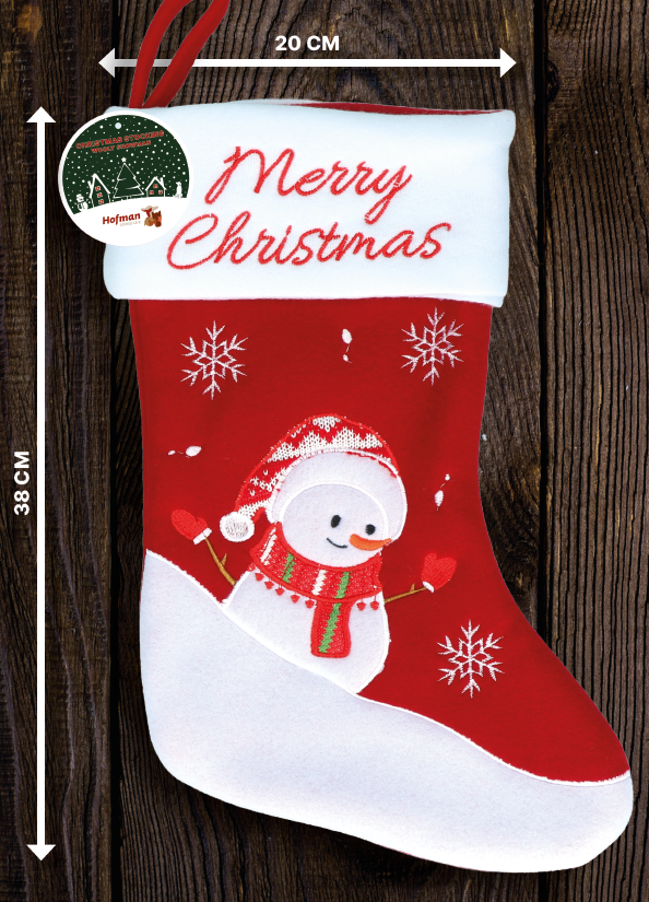 Kerstsokken Christmas Stocking Wooly Snowman