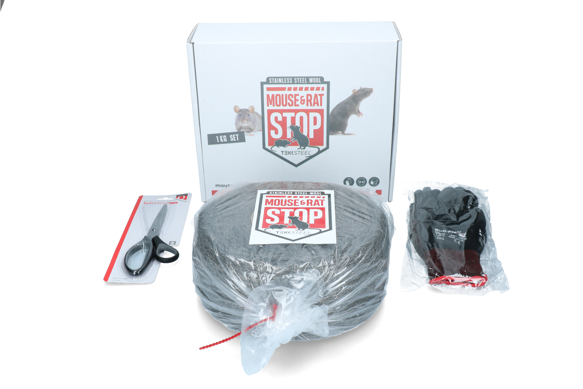 Mouse & Rat Stop RVS Staalwol 1 kg Set