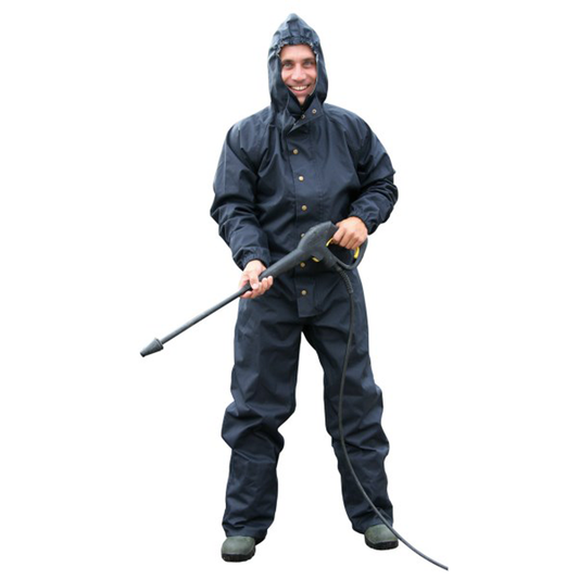 Was- en reinigingsoverall met capuchon XXXL Donkerblauw