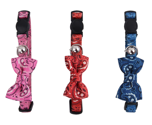 Pawise Cat Collar With Bowknot Blauw