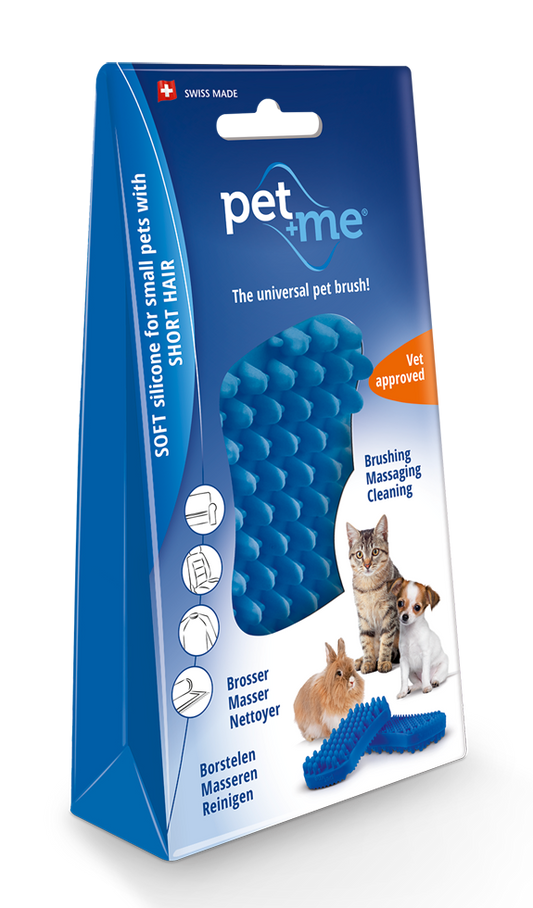Pet+Me Cat Hair Brush Kort haar Blauw