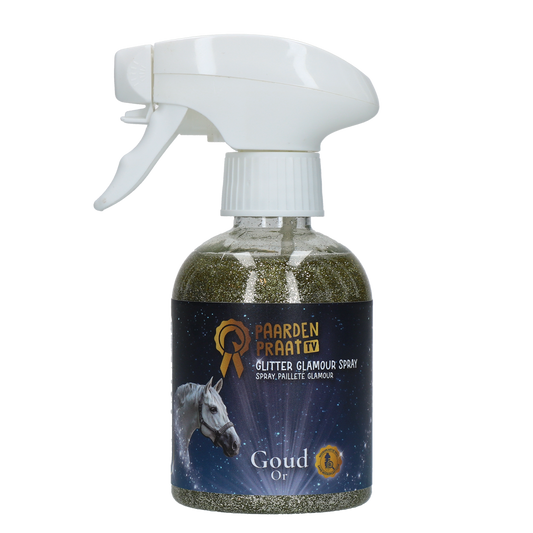 Paardenpraat TV Glitter Glamour Spray Goud