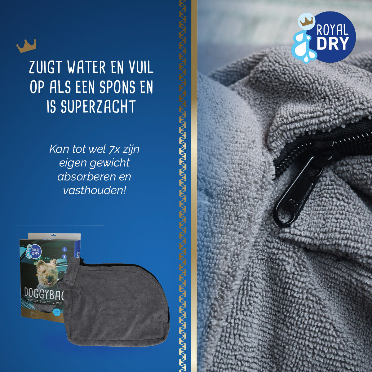 Royal Dry Doggy Bag Droogzak L