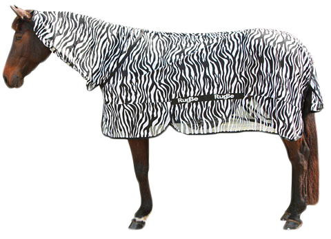 Vliegendeken Zebra incl. nekdeel 185 cm