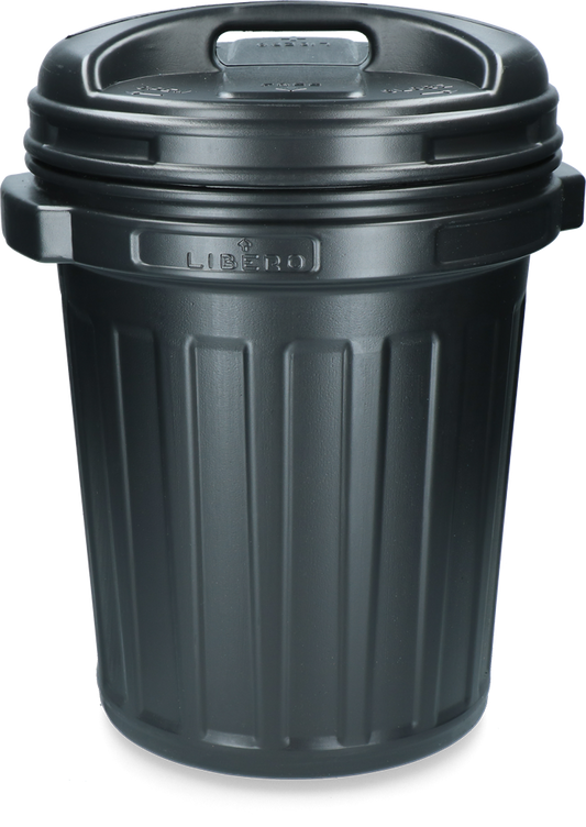 Voerton met draaisluiting 40 liter Black Zwart