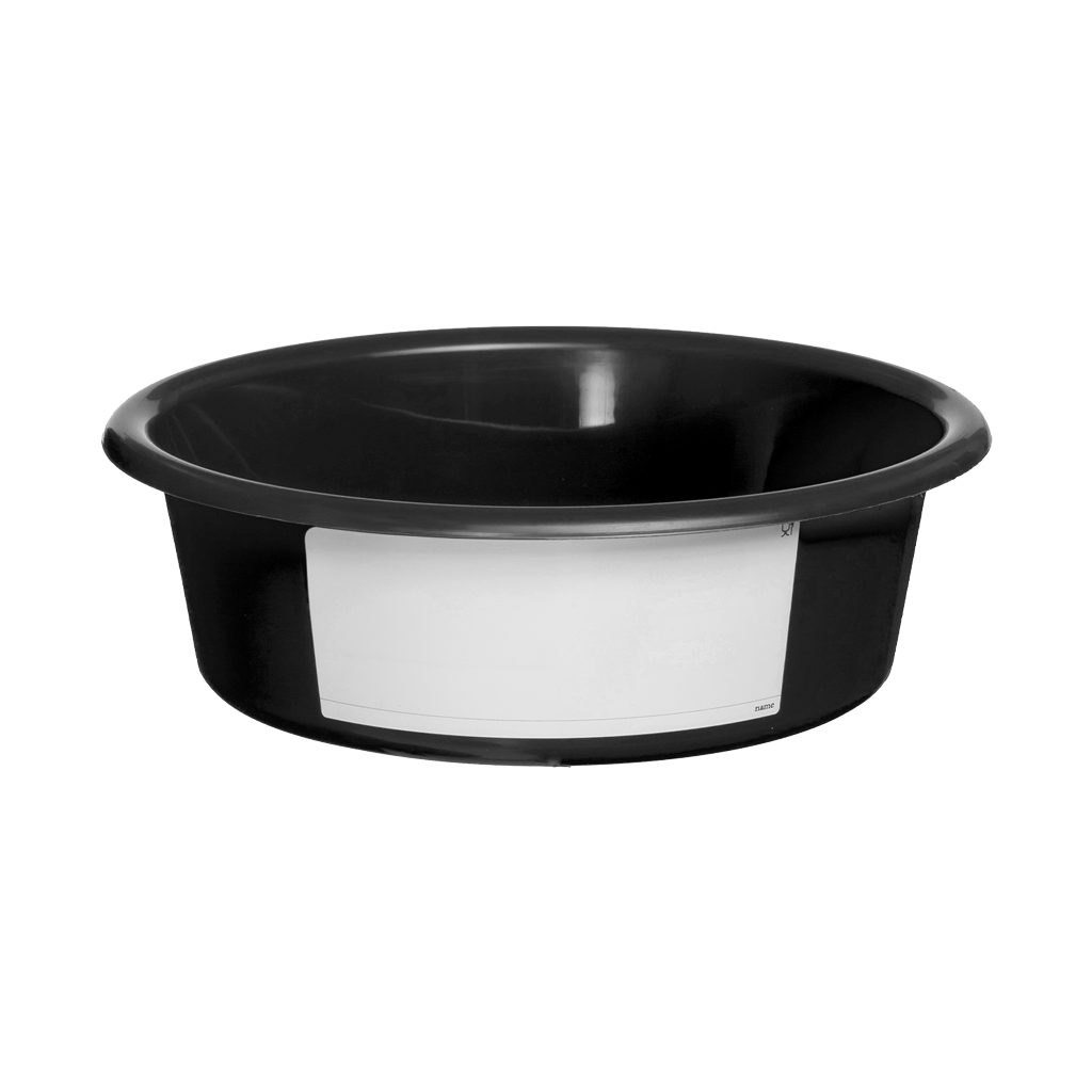 Voerbak 6 l Zwart (met wit label)