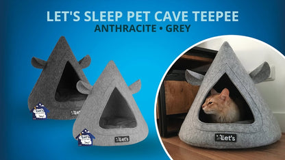Let's sleep Pet Cave TeePee Grijs